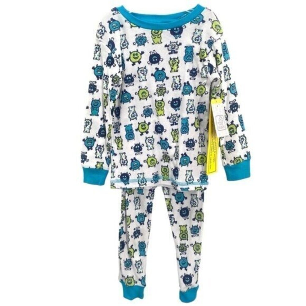 Boys Monster Print Knit Pajamas Set 4T